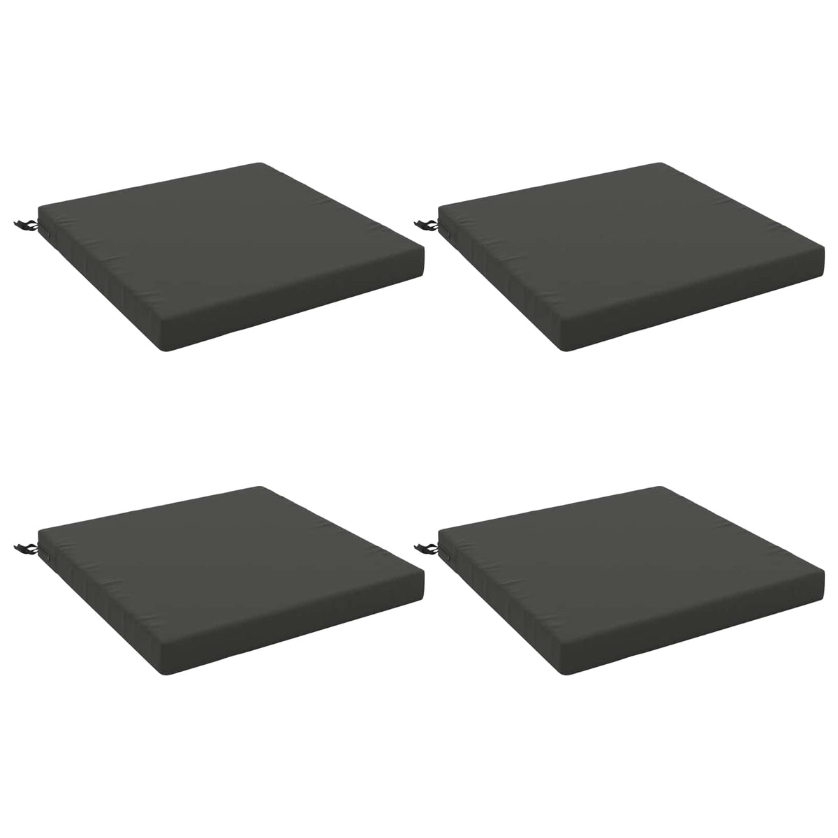 Vidaxl 4-piece zitkussens soest 4 st 100% polyester antraciet