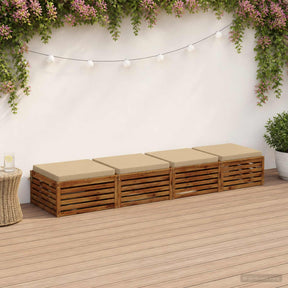Vidaxl 4-piece zitkussens soest 4 st 100% polyester beige