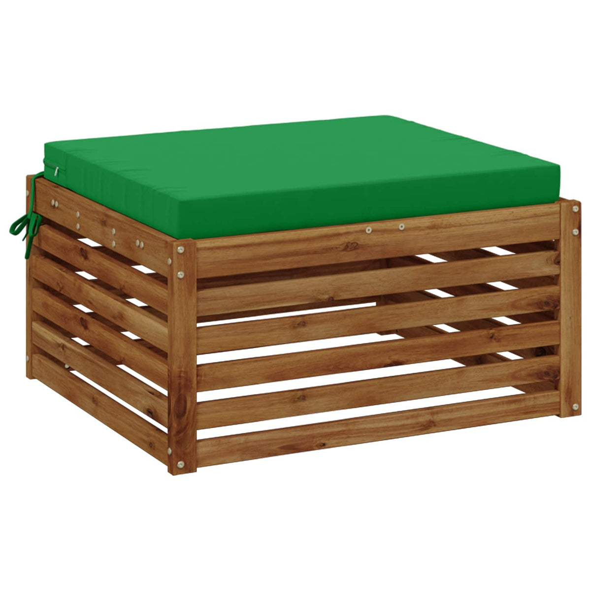 Vidaxl 1-piece zitkussen soest 100% polyester groen 70 x 70 x 7 cm