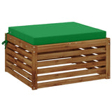 Vidaxl 1-piece zitkussen soest 100% polyester groen 70 x 70 x 7 cm