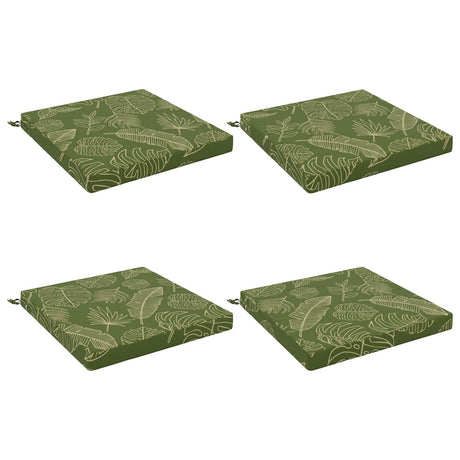 Vidaxl 4-piece zitkussens soest 4 st 100% polyester bladontwerp