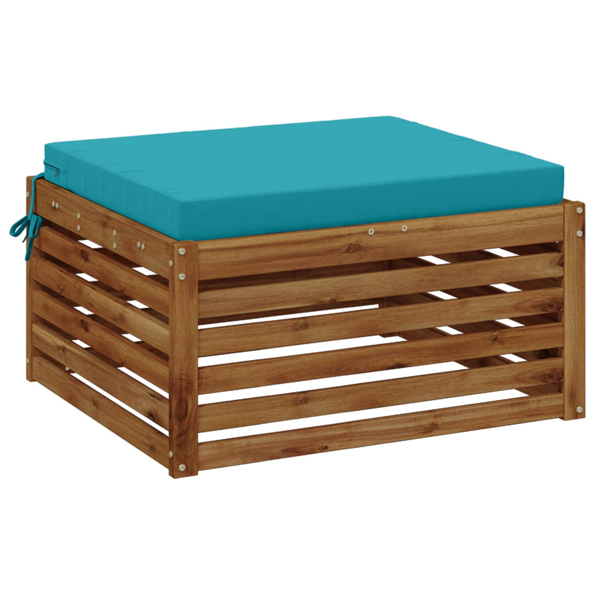 Vidaxl 1-piece zitkussen soest 100% polyester turquoise 70 x 70 x 7 cm