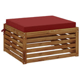 Vidaxl 1-piece zitkussen soest 100% polyester wijnrood 70 x 70 x 7 cm
