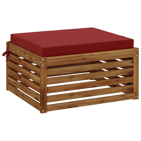 Vidaxl 1-piece zitkussen soest 100% polyester wijnrood 70 x 70 x 7 cm