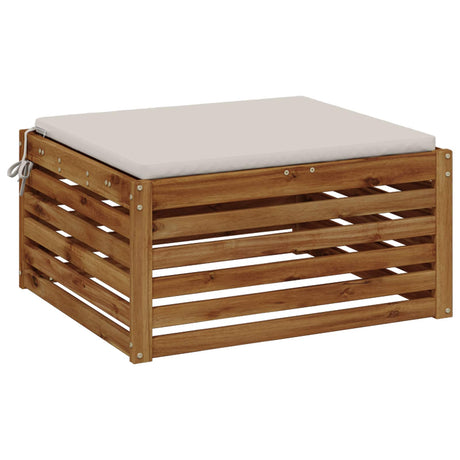Vidaxl 1-piece zitkussen soest 100% polyester wit 80 x 80 x 3 cm