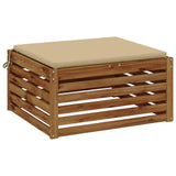 Vidaxl 1-piece zitkussen soest 100% polyester beige 80 x 80 x 3 cm