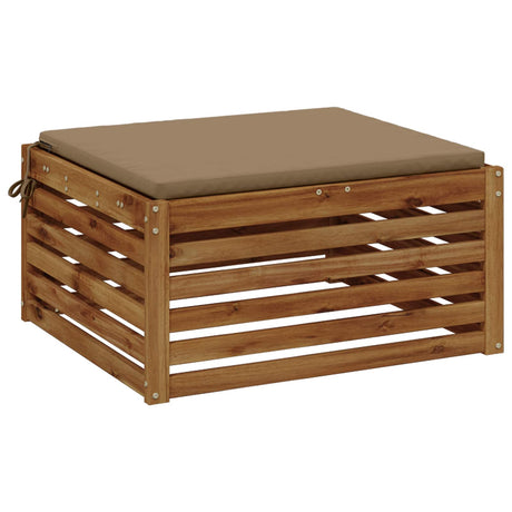 Vidaxl 1-piece zitkussen soest 100% polyester taupe 80 x 80 x 3 cm