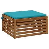 Vidaxl 1-piece zitkussen soest 100% polyester turquoise 80 x 80 x 3 cm