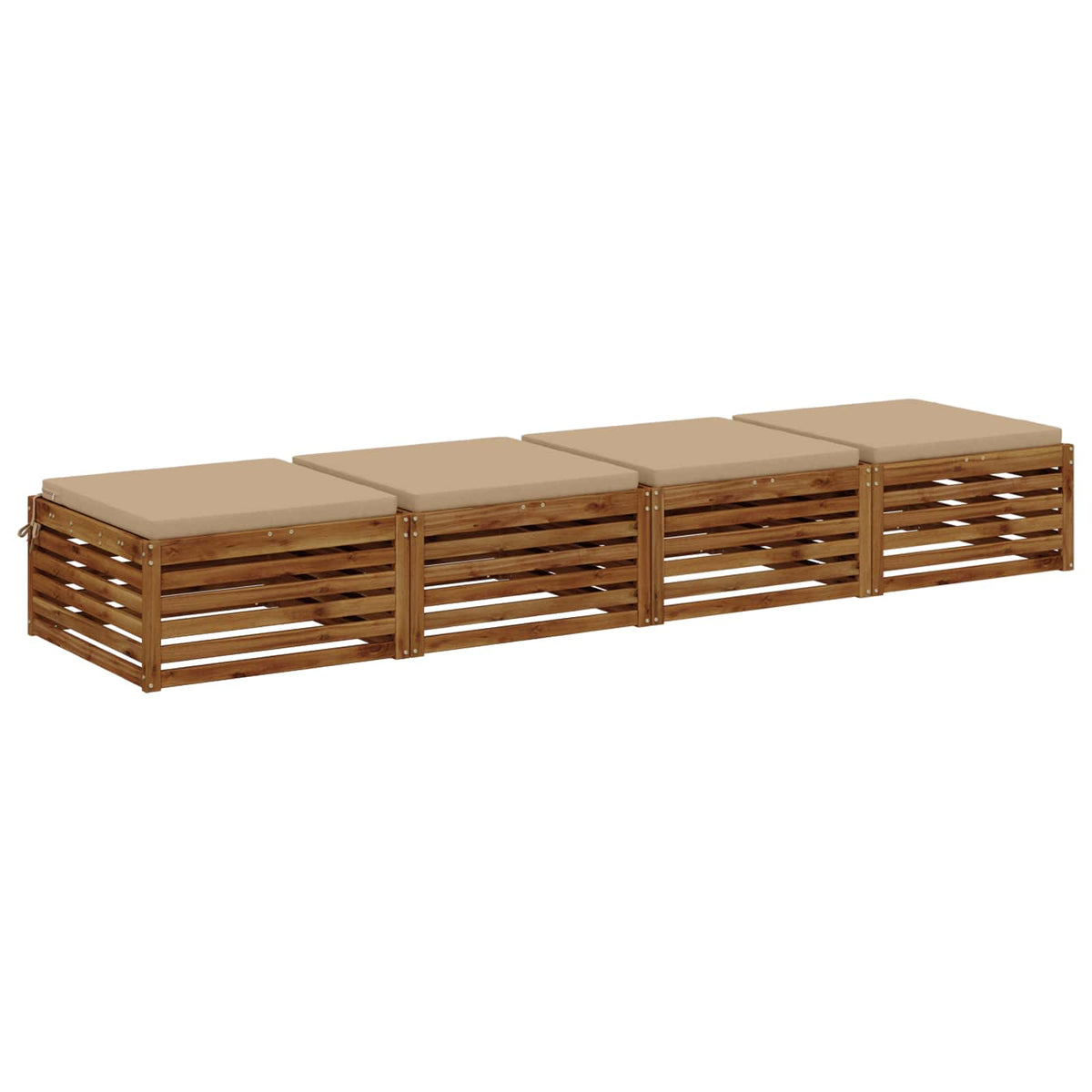 Vidaxl 4-piece zitkussens soest 4 st 100% polyester zand
