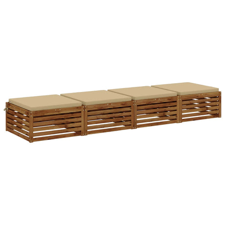 Vidaxl 4-piece zitkussens soest 4 st 100% polyester beige
