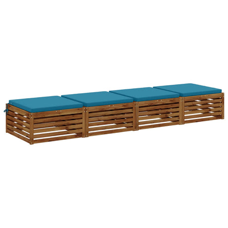Vidaxl 4-piece zitkussens soest 4 st 100% polyester lichtblauw