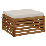 Vidaxl 1-piece zitkussen soest 100% polyester wit 80 x 80 x 7 cm