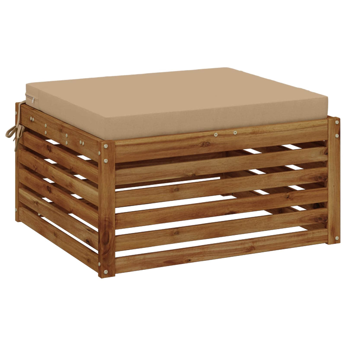 Vidaxl 1-piece zitkussen soest 100% polyester zand 80 x 80 x 7 cm