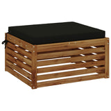 Vidaxl 1-piece zitkussen soest 100% polyester zwart 80 x 80 x 7 cm