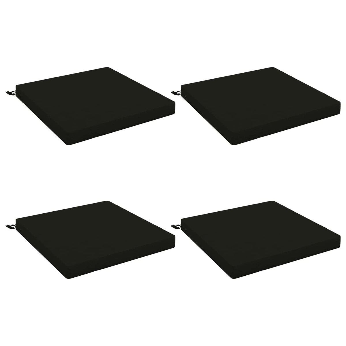 Vidaxl 4-piece zitkussens soest 4 st 100% polyester zwart