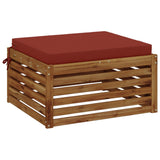 Vidaxl 1-piece zitkussen soest 100% polyester rood 80 x 80 x 7 cm