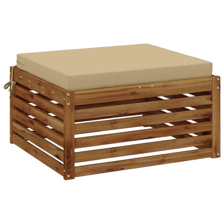Vidaxl 1-piece zitkussen soest 100% polyester beige 80 x 80 x 7 cm