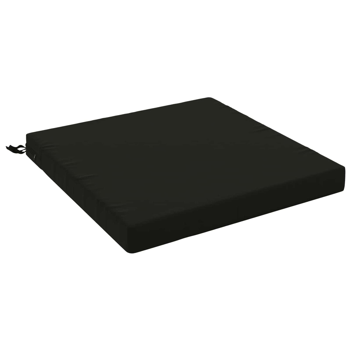 Vidaxl 1-piece zitkussen soest 100% polyester zwart 80 x 80 x 7 cm