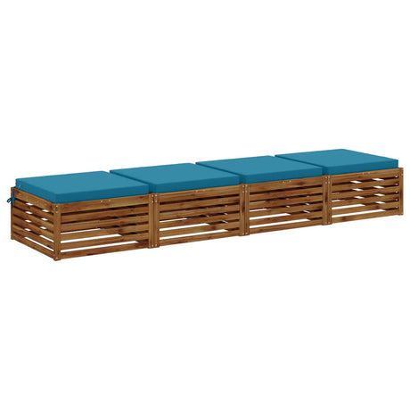 Vidaxl 4-piece zitkussens soest 4 st 100% polyester lichtblauw