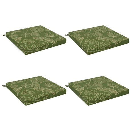 Vidaxl 4-piece zitkussens soest 4 st 100% polyester bladontwerp
