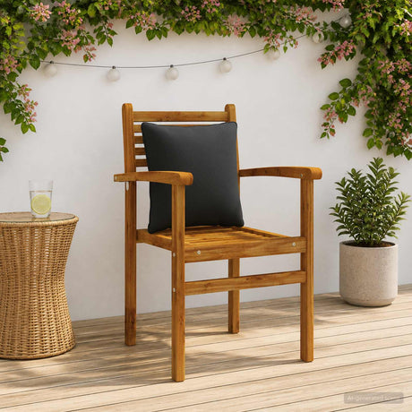 Vidaxl rugkussen putten 4 st 100% polyester zwart 40 x 40 x 15 cm