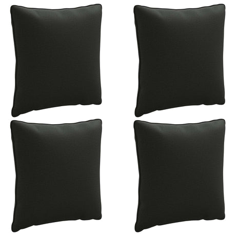 Vidaxl rugkussen putten 4 st 100% polyester zwart 40 x 40 x 15 cm