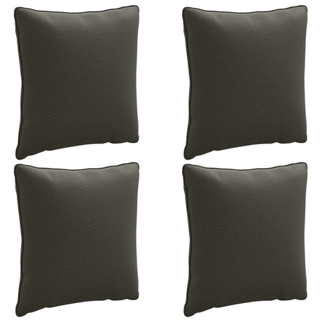 Vidaxl rugkussen putten 4 st 100% polyester antraciet 40 x 40 x 15 cm