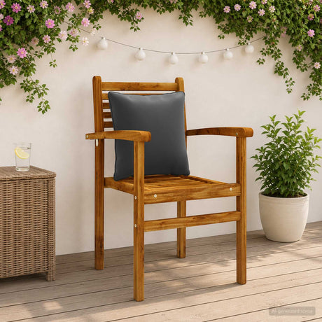 Vidaxl rugkussen putten 4 st 100% polyester antraciet 40 x 40 x 15 cm