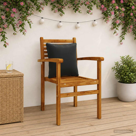 Vidaxl rugkussen putten 4 st 100% polyester zwart 40 x 40 x 15 cm
