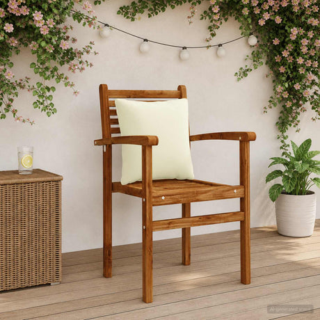 Vidaxl rugkussen putten 4 st 100% polyester crèmekleurig