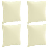 Vidaxl rugkussen putten 4 st 100% polyester crèmekleurig