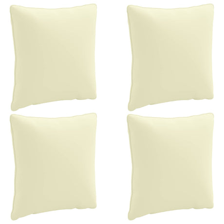 Vidaxl rugkussen putten 4 st 100% polyester crèmekleurig