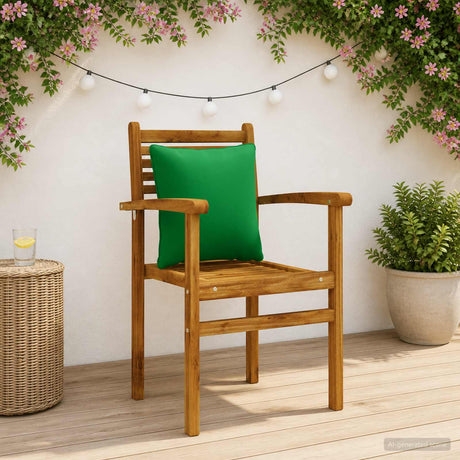 Vidaxl rugkussen putten 4 st 100% polyester groen 40 x 40 x 15 cm