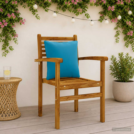 Vidaxl rugkussen putten 4 st 100% polyester lichtblauw 40 x 40 x 15 cm