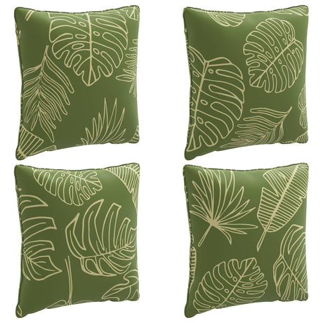 Vidaxl 4-delige rugkussens putten 4 pcs 100% polyester bladontwerp