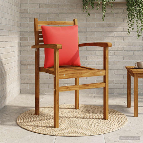 Vidaxl rugkussen putten 100% polyester rood 40 x 40 x 15 cm