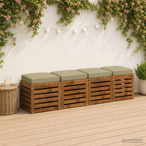Vidaxl 4-delige zitkussens soest 4 pcs 100% polyester lichtgroen