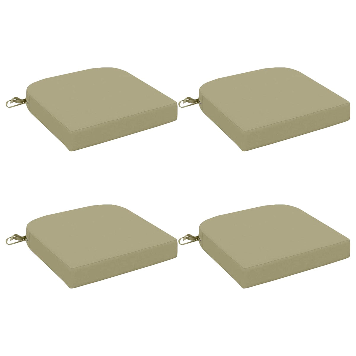 Vidaxl 4-delige zitkussens soest 4 pcs 100% polyester lichtgroen