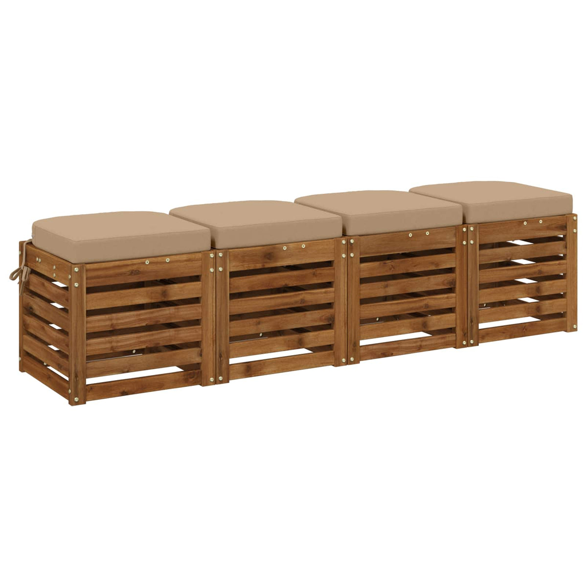 Vidaxl 4-delige zitkussens soest 4 pcs 100% polyester zand