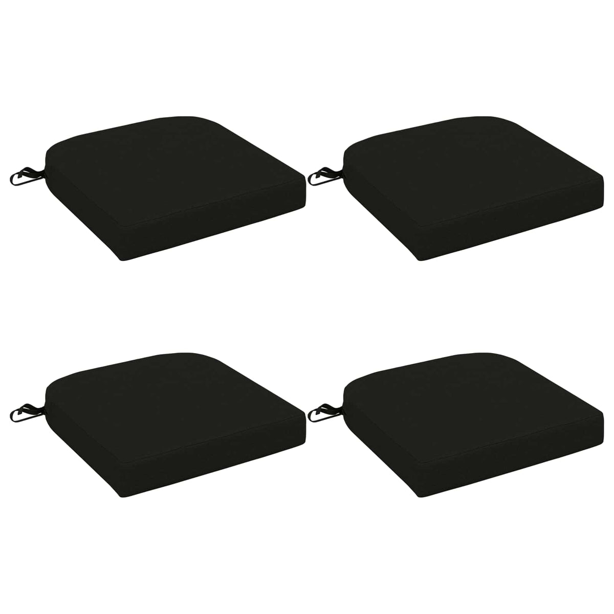 Vidaxl 4-delige zitkussens soest 4 pcs 100% polyester zwart