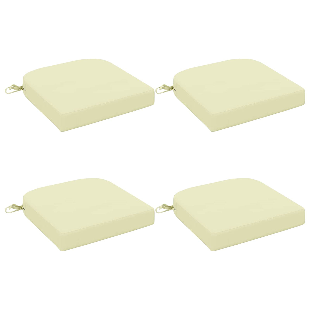 Vidaxl 4-delige zitkussens soest 4 pcs 100% polyester crèmekleurig