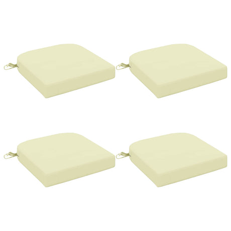 Vidaxl 4-delige zitkussens soest 4 st 100% polyester crèmekleurig
