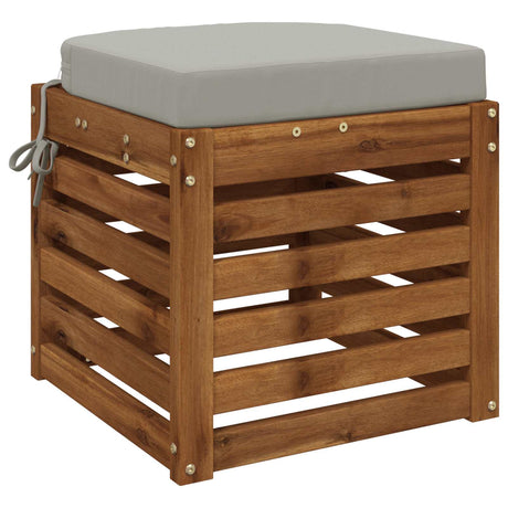 Vidaxl 1-delig zitkussen soest 100% polyester grijs 40 x 40 x 7 cm