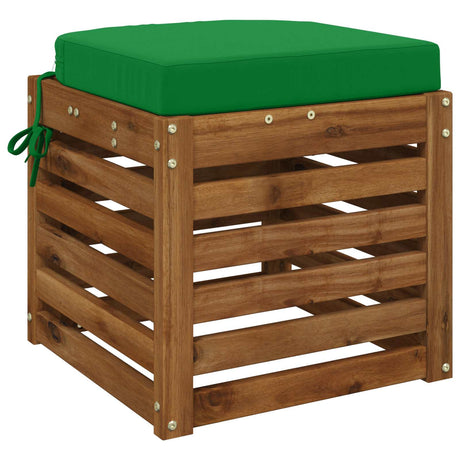 Vidaxl 1-delig zitkussen soest 100% polyester groen 40 x 40 x 7 cm