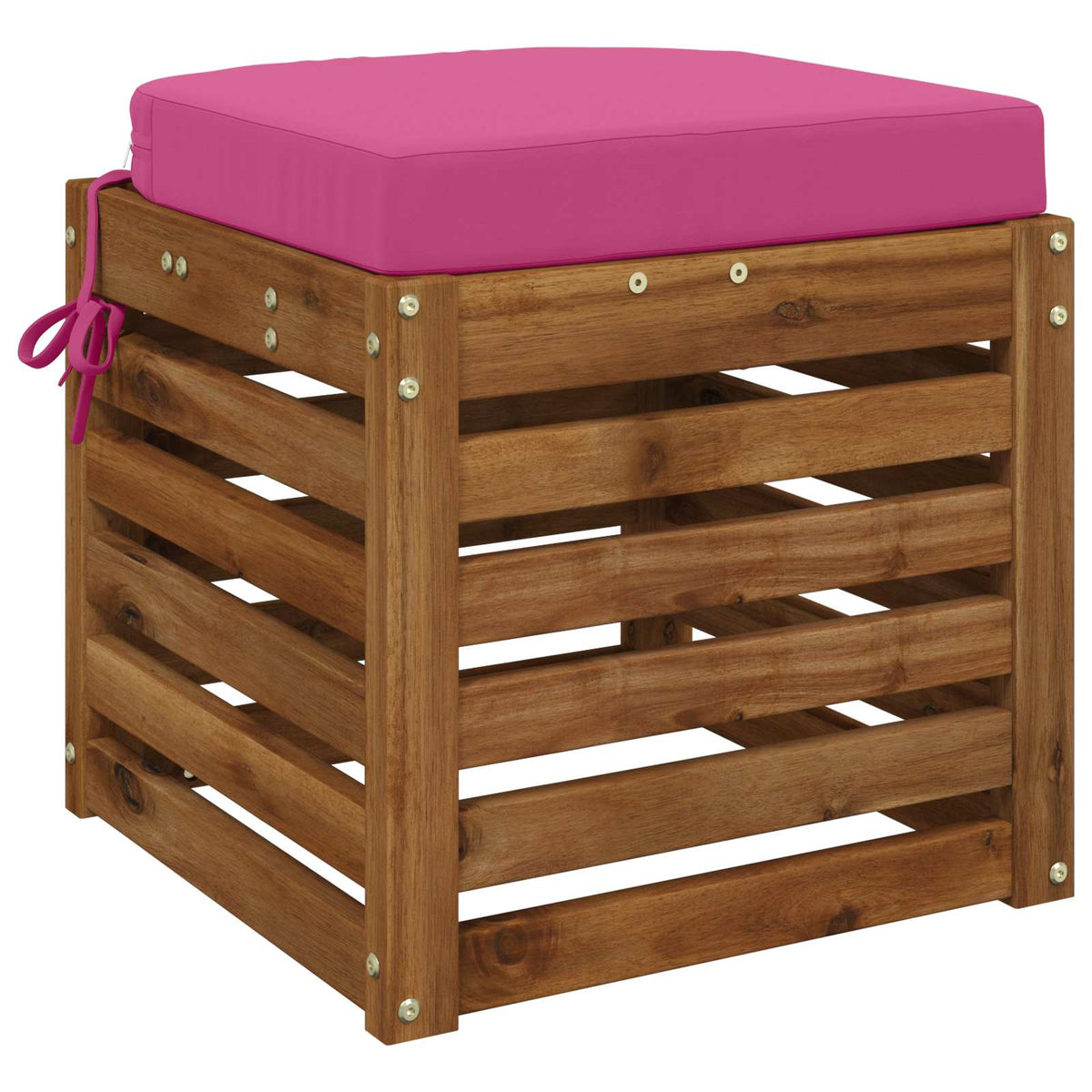 Vidaxl 1-delig zitkussen soest 100% polyester roze 40 x 40 x 7 cm