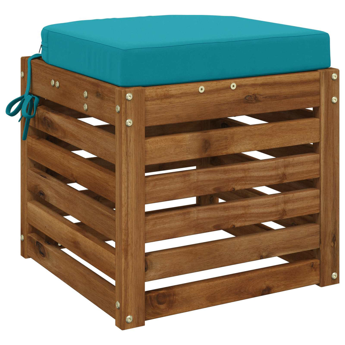 Vidaxl 1-delig zitkussen soest 100% polyester turquoise 40 x 40 x 7 cm