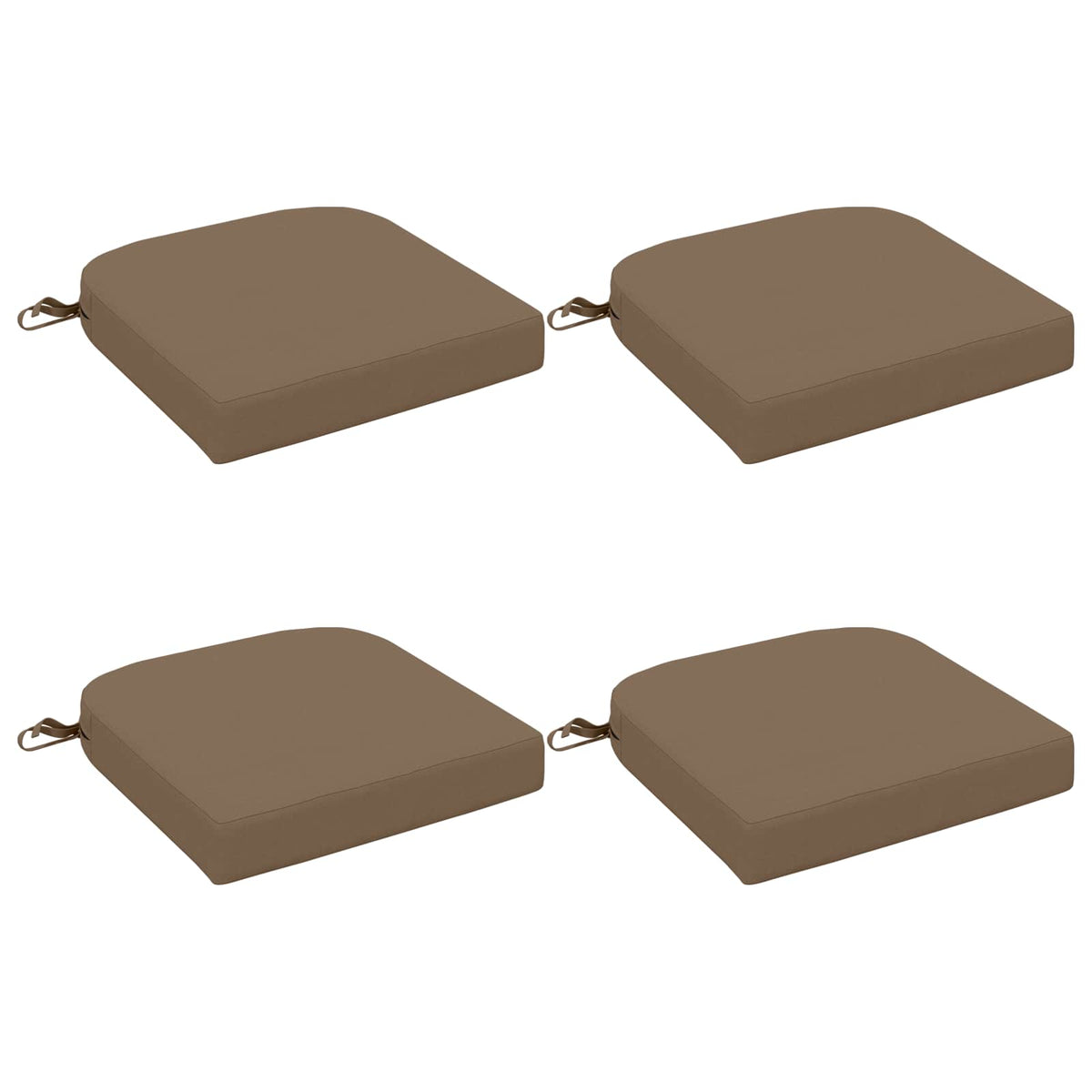 Vidaxl 4-delige zitkussens soest 4 pcs 100% polyester taupe