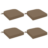 Vidaxl 4-delige zitkussens soest 4 pcs 100% polyester taupe