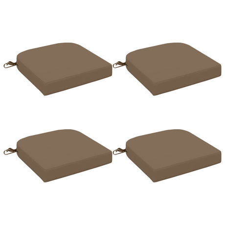 Vidaxl 4-delige zitkussens soest 4 pcs 100% polyester taupe