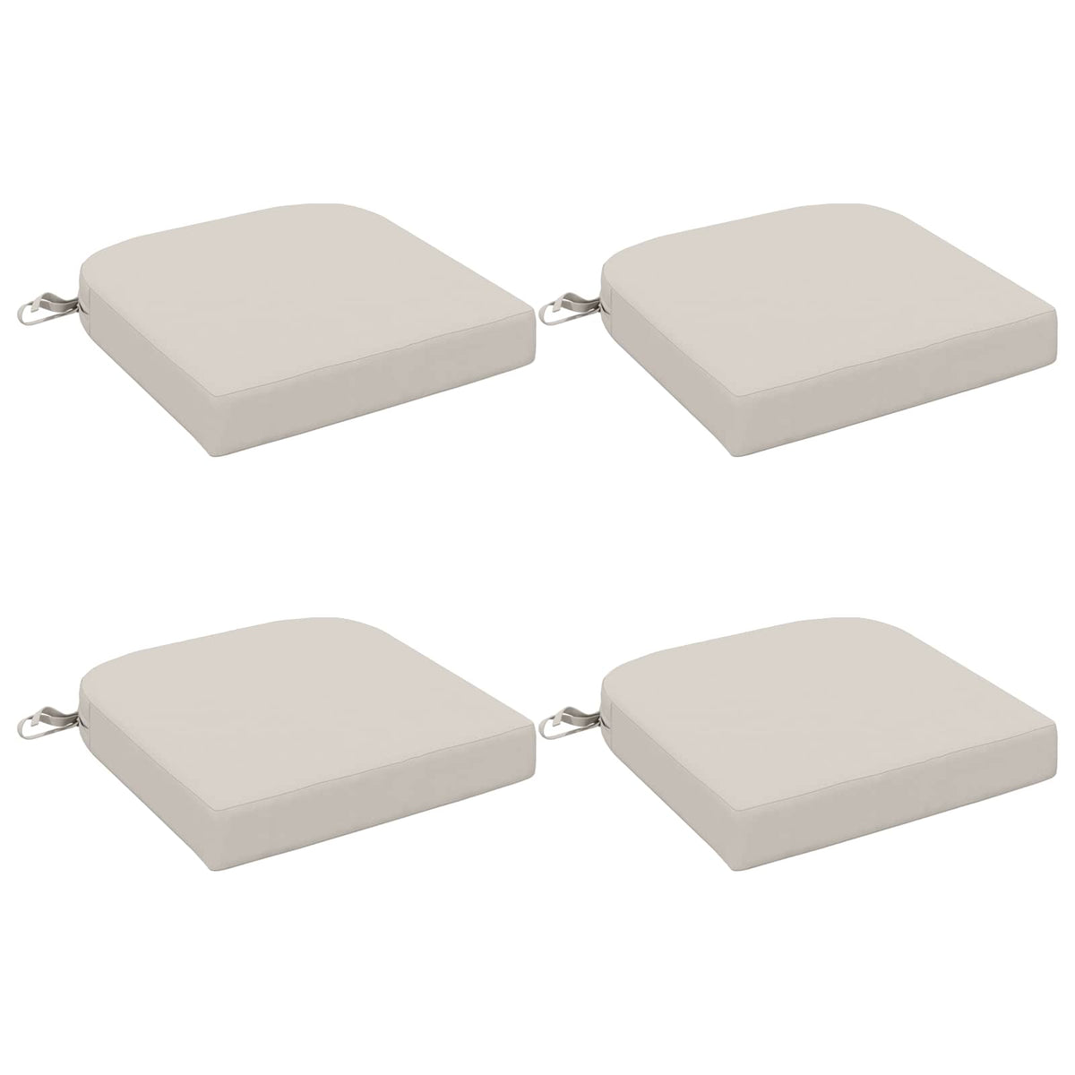 Vidaxl 4-delige zitkussens soest 4 pcs 100% polyester wit